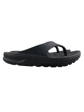 My Pillow Women's Size 5 Black Super Soft Foam Slip On Open Toe Thong Sandals